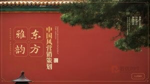 红色中国风典雅大气营销策划方案PPT