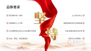 红色政务党政风逻辑结构排版PPT模板（35页）