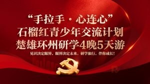 红色青少年交流研学PPT模版