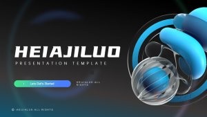 3D立体风赛博朋克VR科技PPT模版