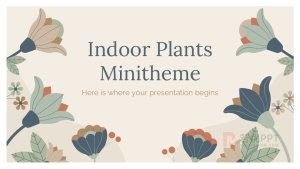 室内植物迷你主题PPT模板
