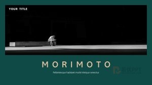 绿色简约风作品展示PPT模板