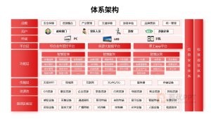 红色系统架构图表格图示PPT模板（13页）