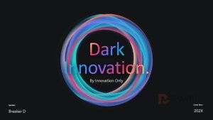 黑色动态炫酷光圈-动态动画PPT模板