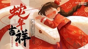 2025红色喜庆风蛇年吉祥春节传统节日介绍PPT模板