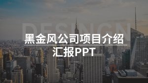 黑金风公司项目介绍PPT排版