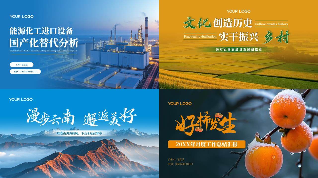 精美PPT演示封面排版合集